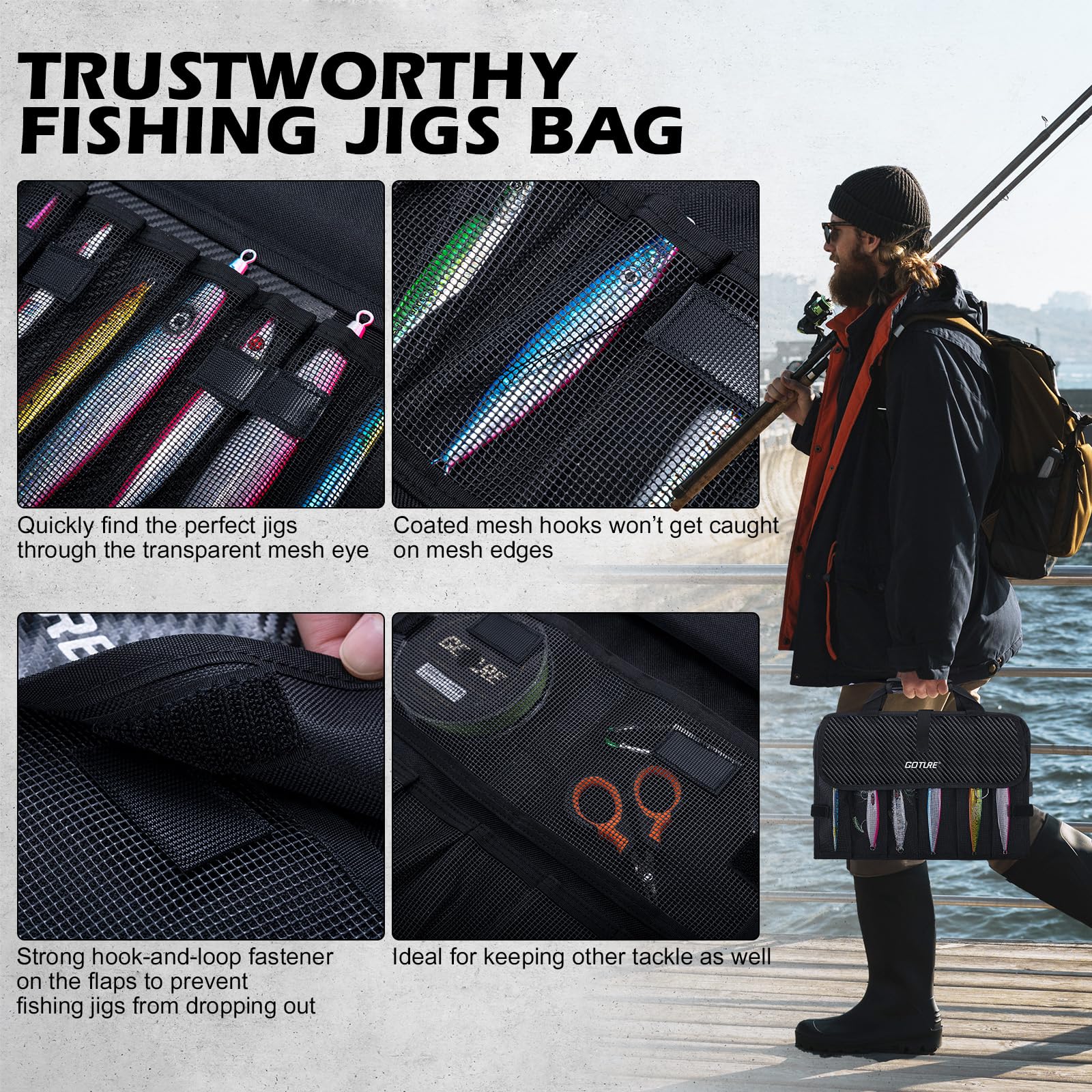 Goture Jig Bag foldable design saves space when packing.