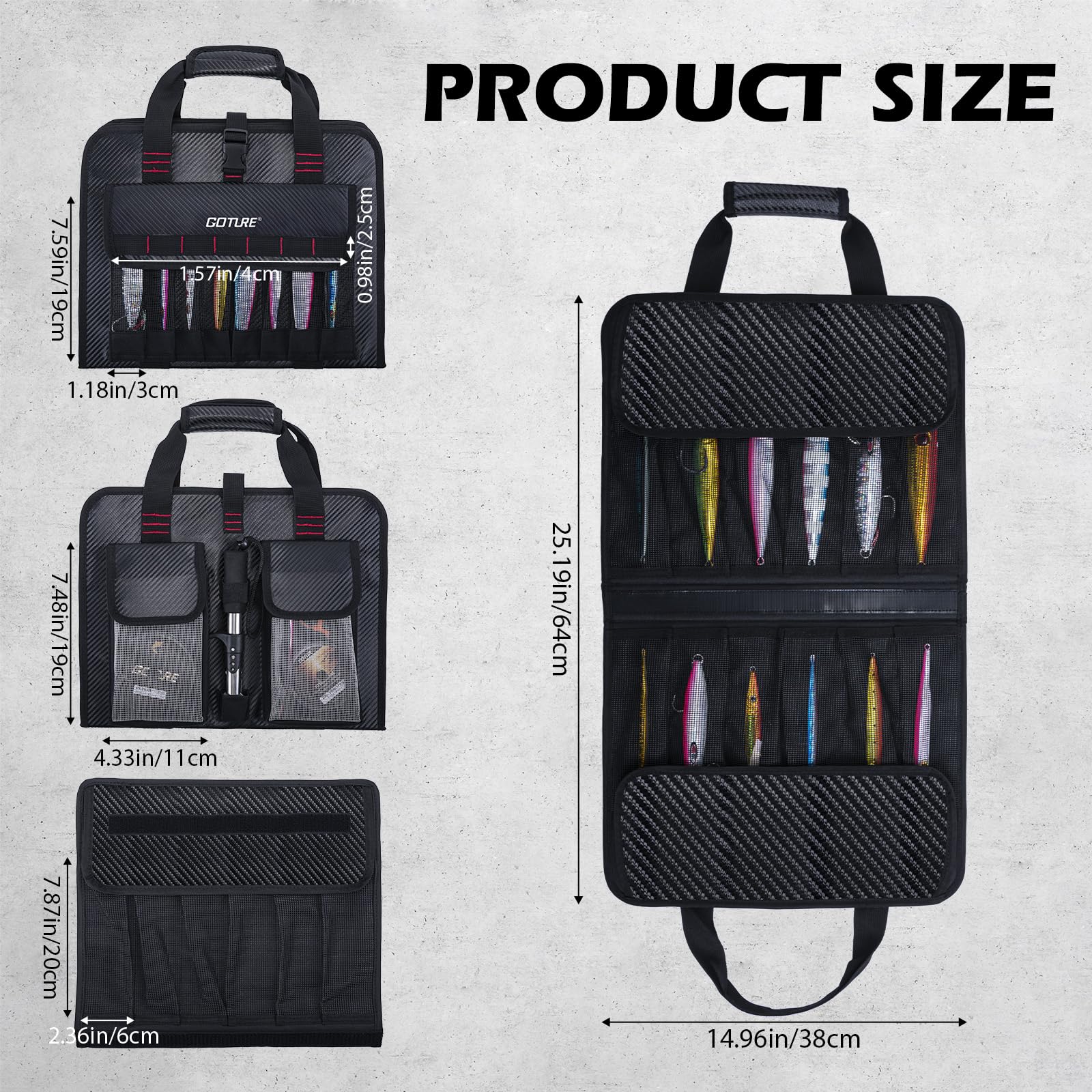 Water-resistant design of Goture jig bag