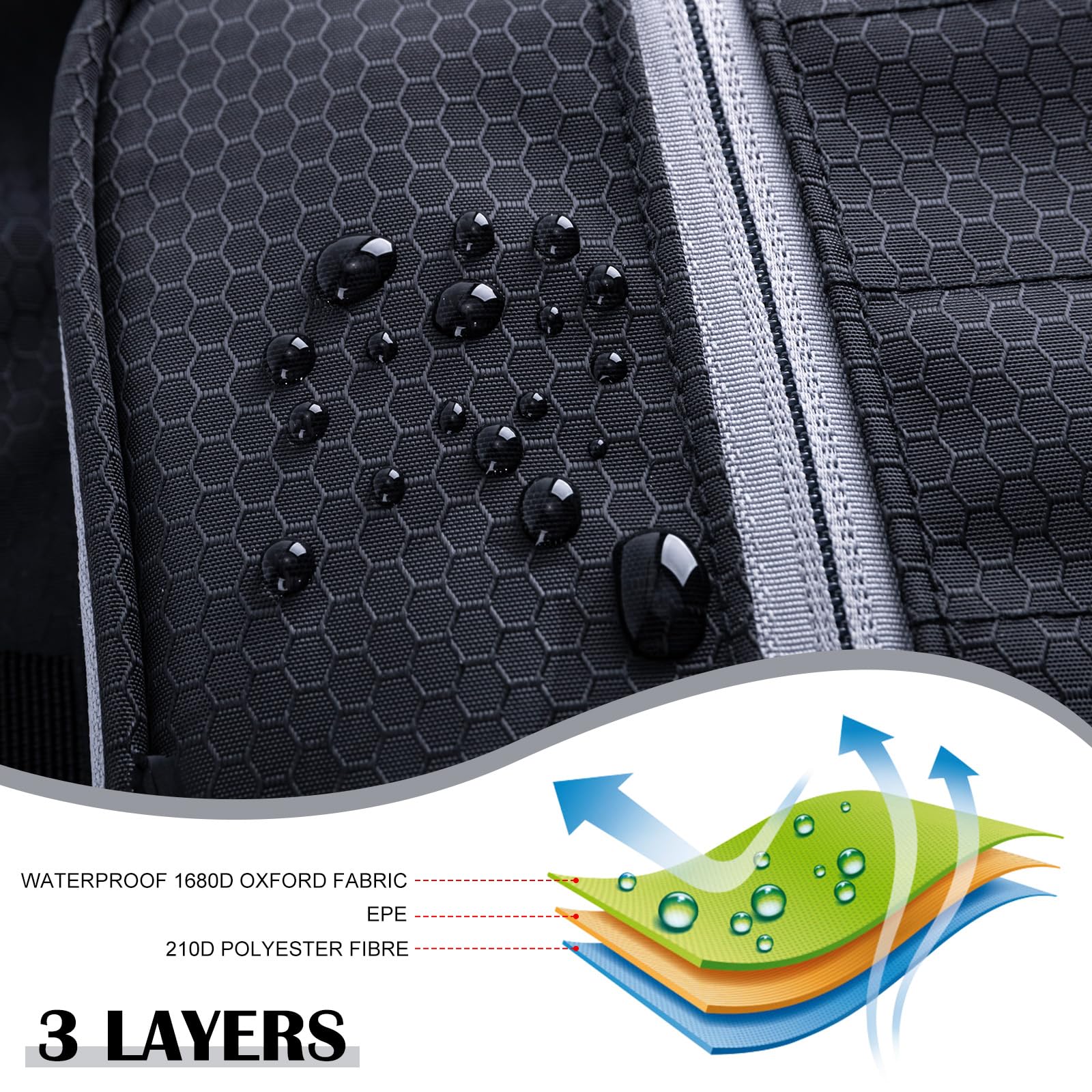 Goture large tackle bag open view reveals spacious main compartment for trays.