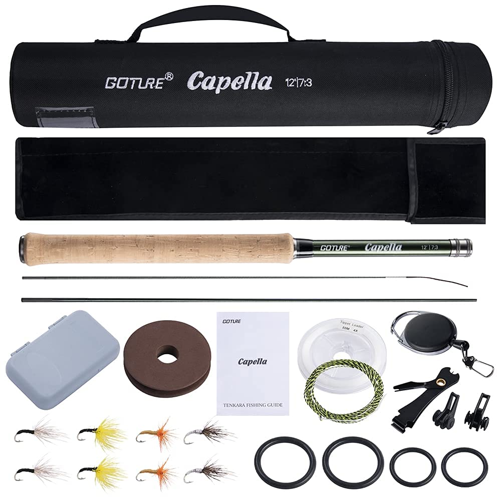 Goture line-lures included enhance setup flexibility on water.
