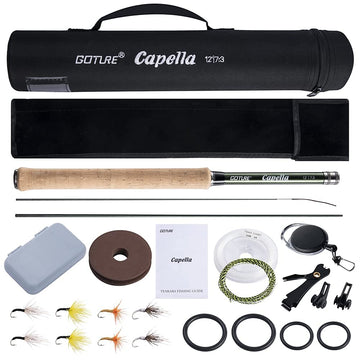 Goture line-lures included enhance setup flexibility on water.