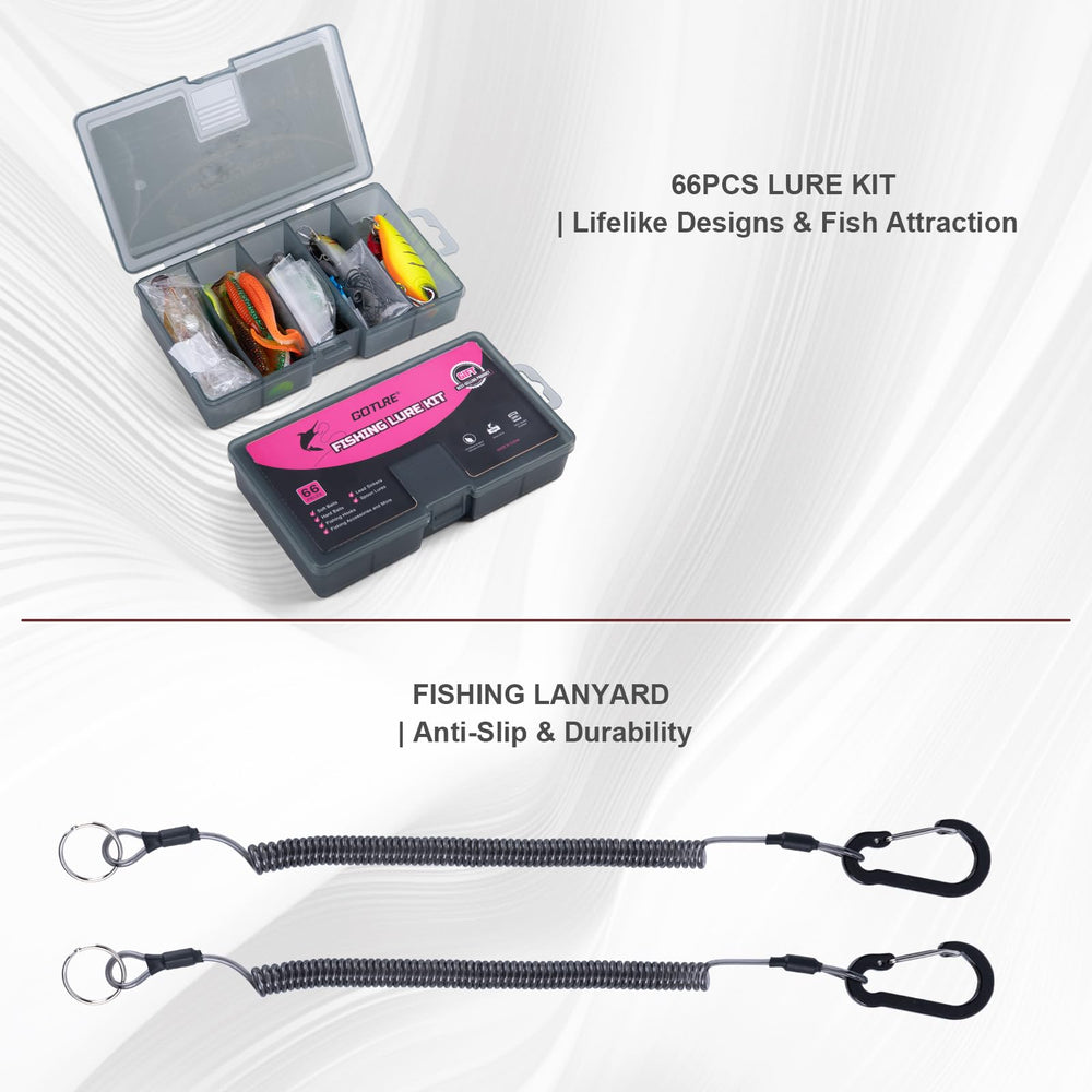 Bundle-ready layout for ready-to-fish kits and accessory sets