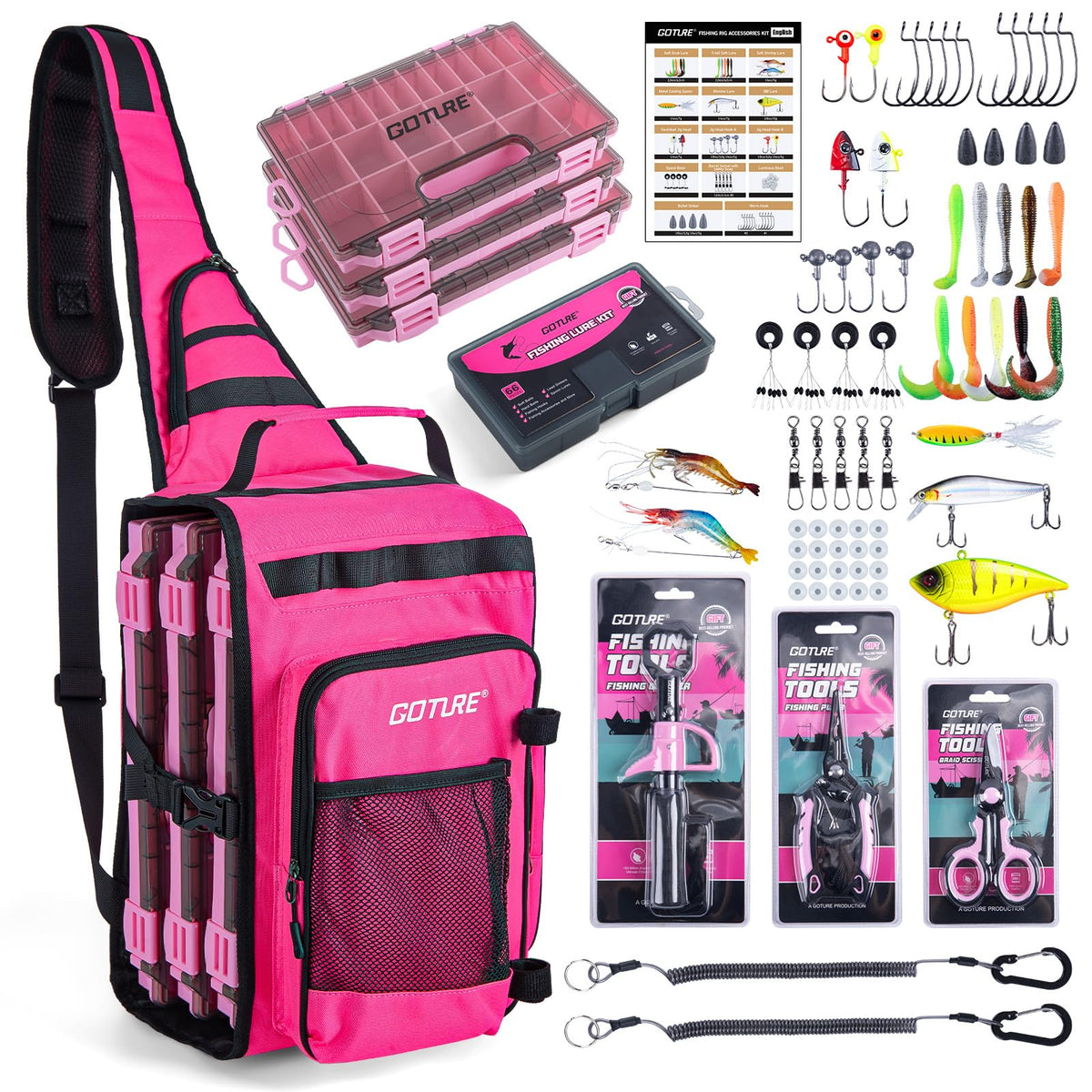 Goture OpenSide pink front view for easy day trips and quick-access gear