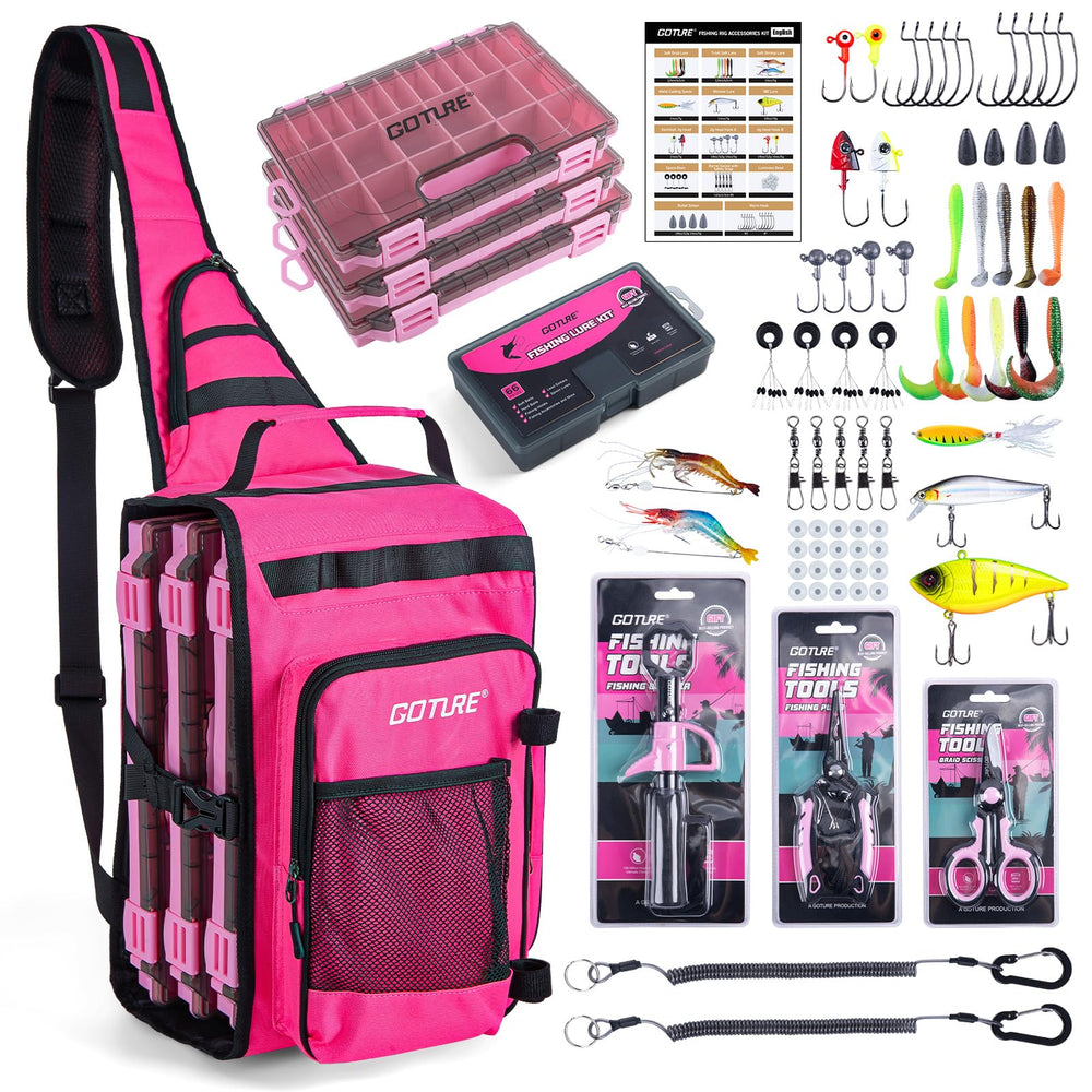 Goture OpenSide pink front view for easy day trips and quick-access gear