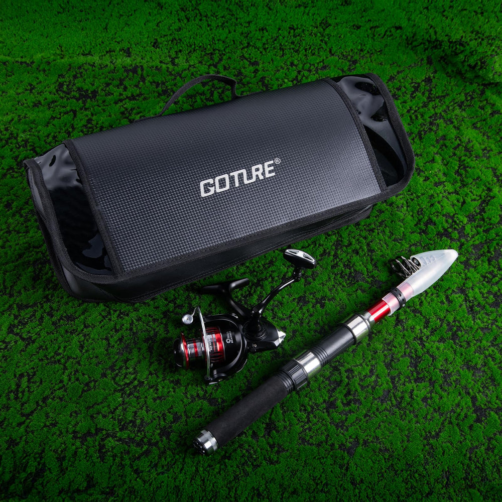 Goture rod guides stainless steel and ceramic reduce line friction.