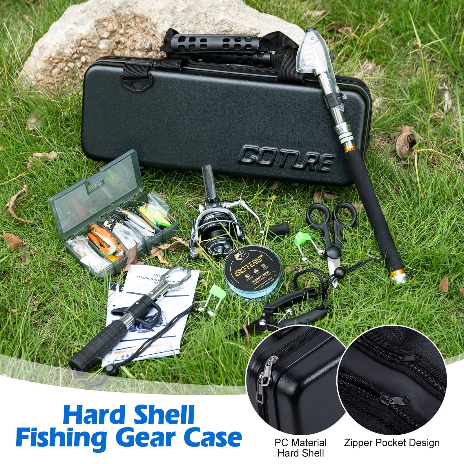 Goture spinning reel with aluminum spool delivers smooth line performance for saltwater casting.