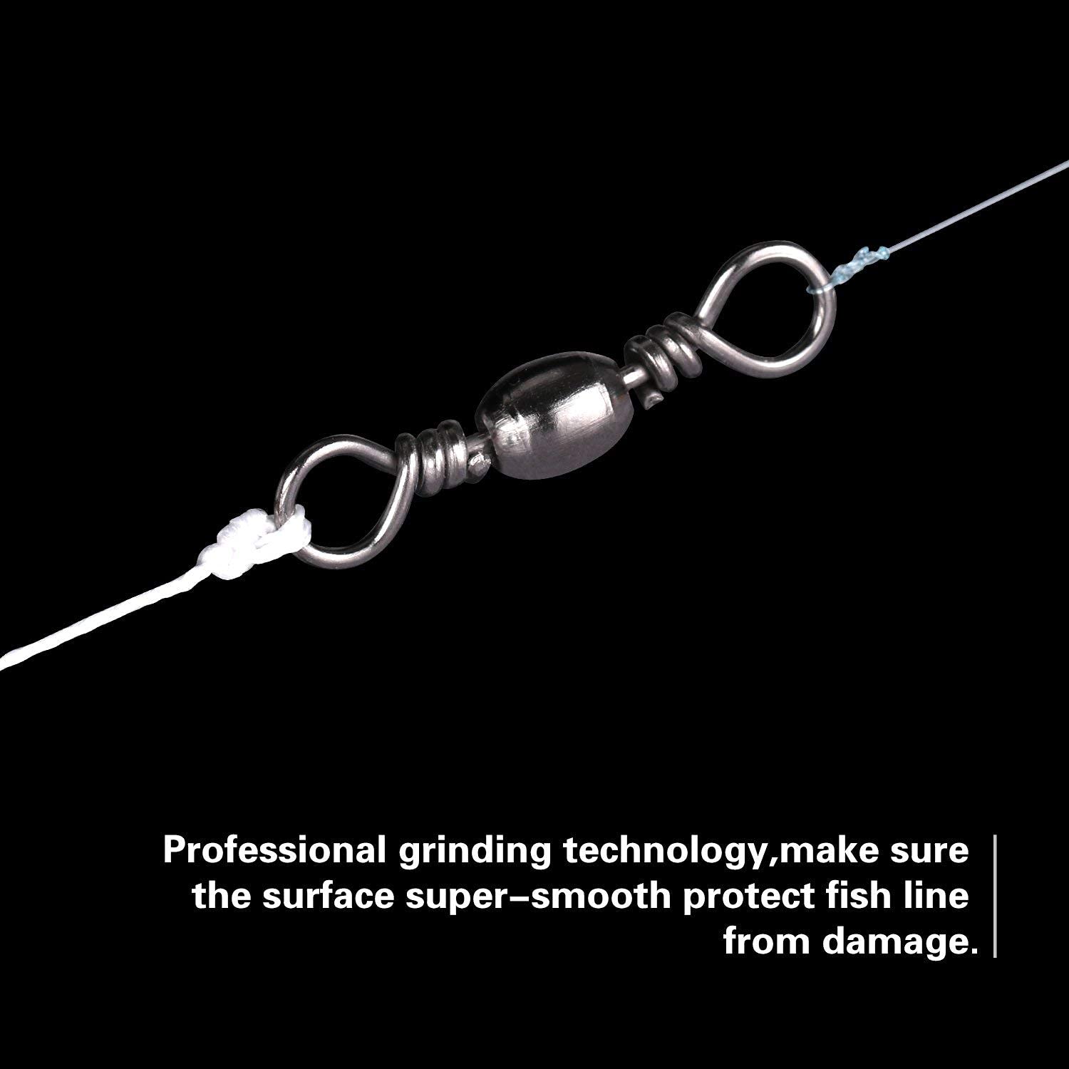 Lure connected to line using barrel swivel without restricting movement