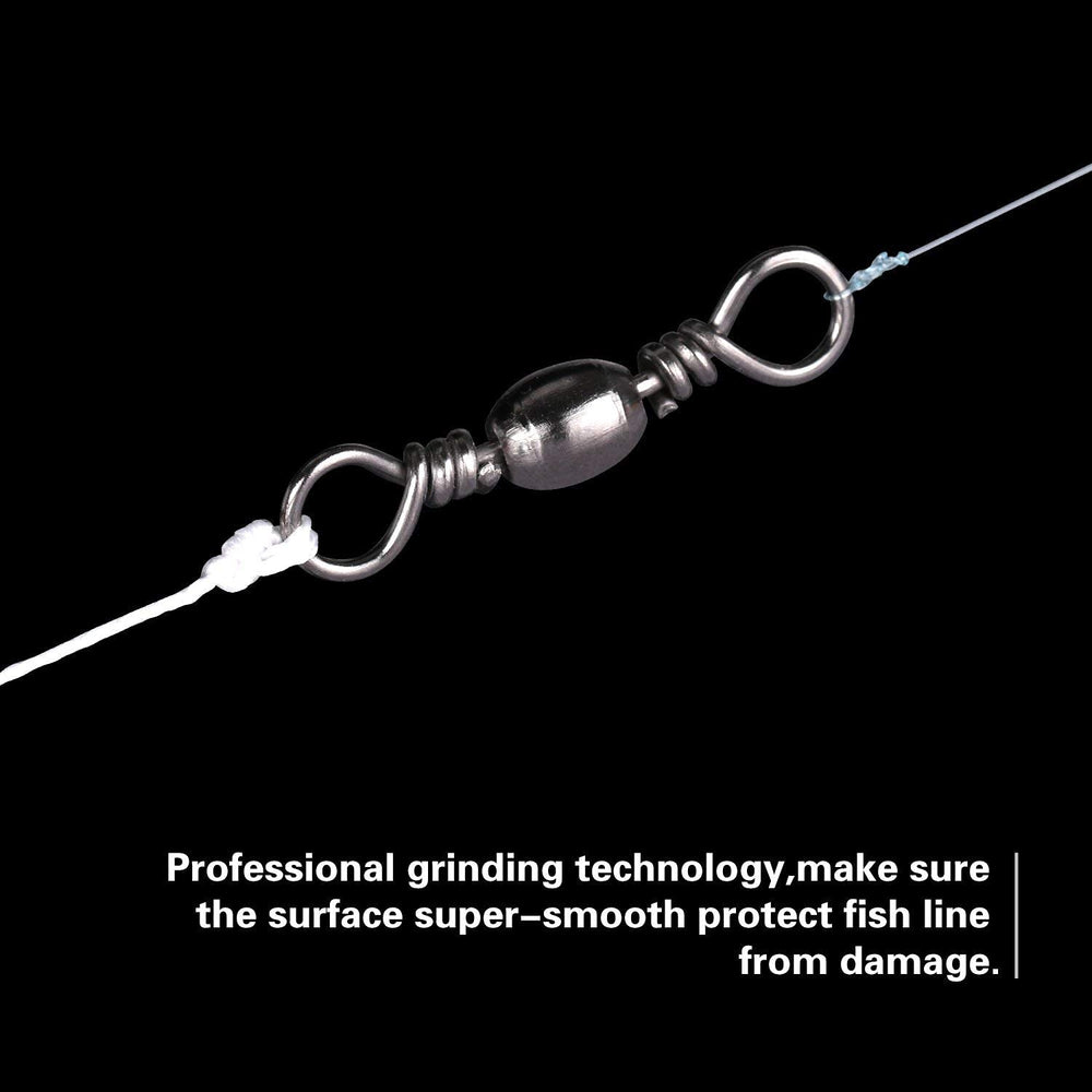 Lure connected to line using barrel swivel without restricting movement