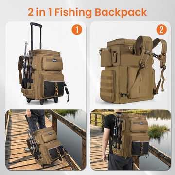 Backpack in backpack carry mode with straps