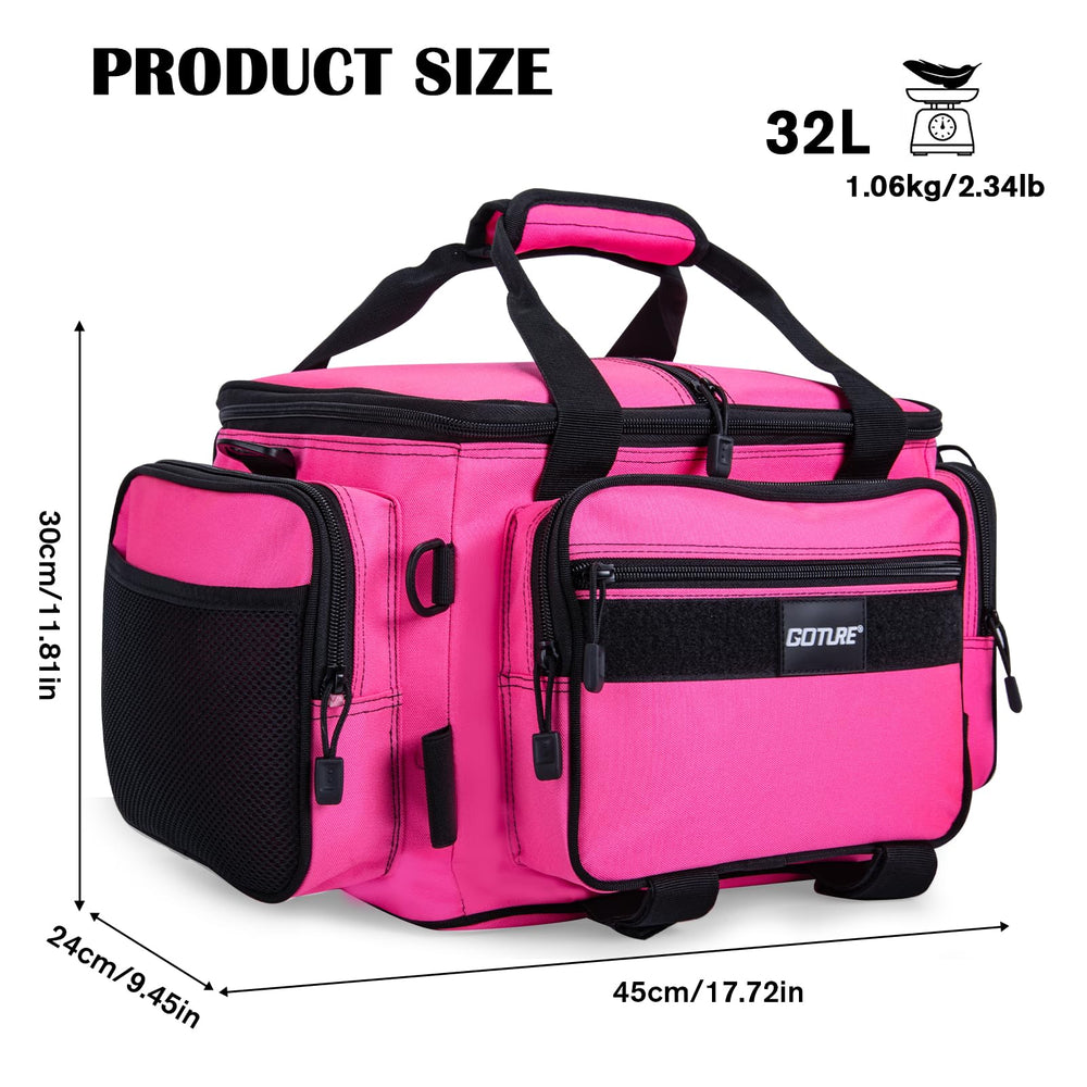 Goture tackle bag external pockets offer quick-access tools and accessories