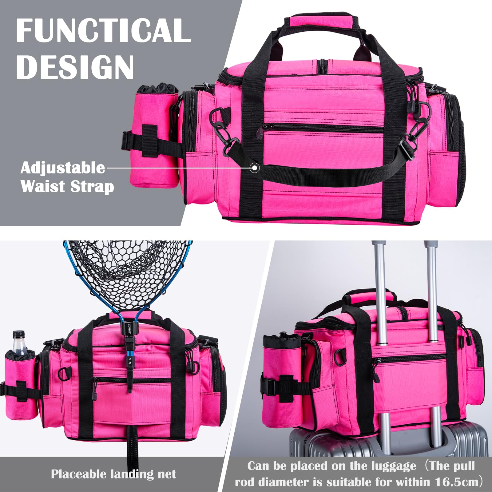 Goture bag net sleeve doubles as luggage-handle attachment for travel