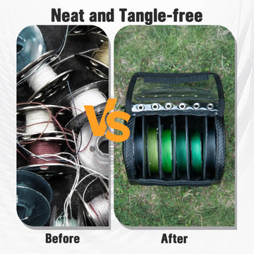 Goture tangle-free design fishing line holder keeps leader lines organized on the go.