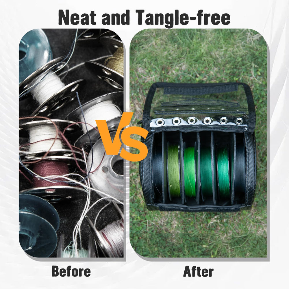 Goture tangle-free design fishing line holder keeps leader lines organized on the go.
