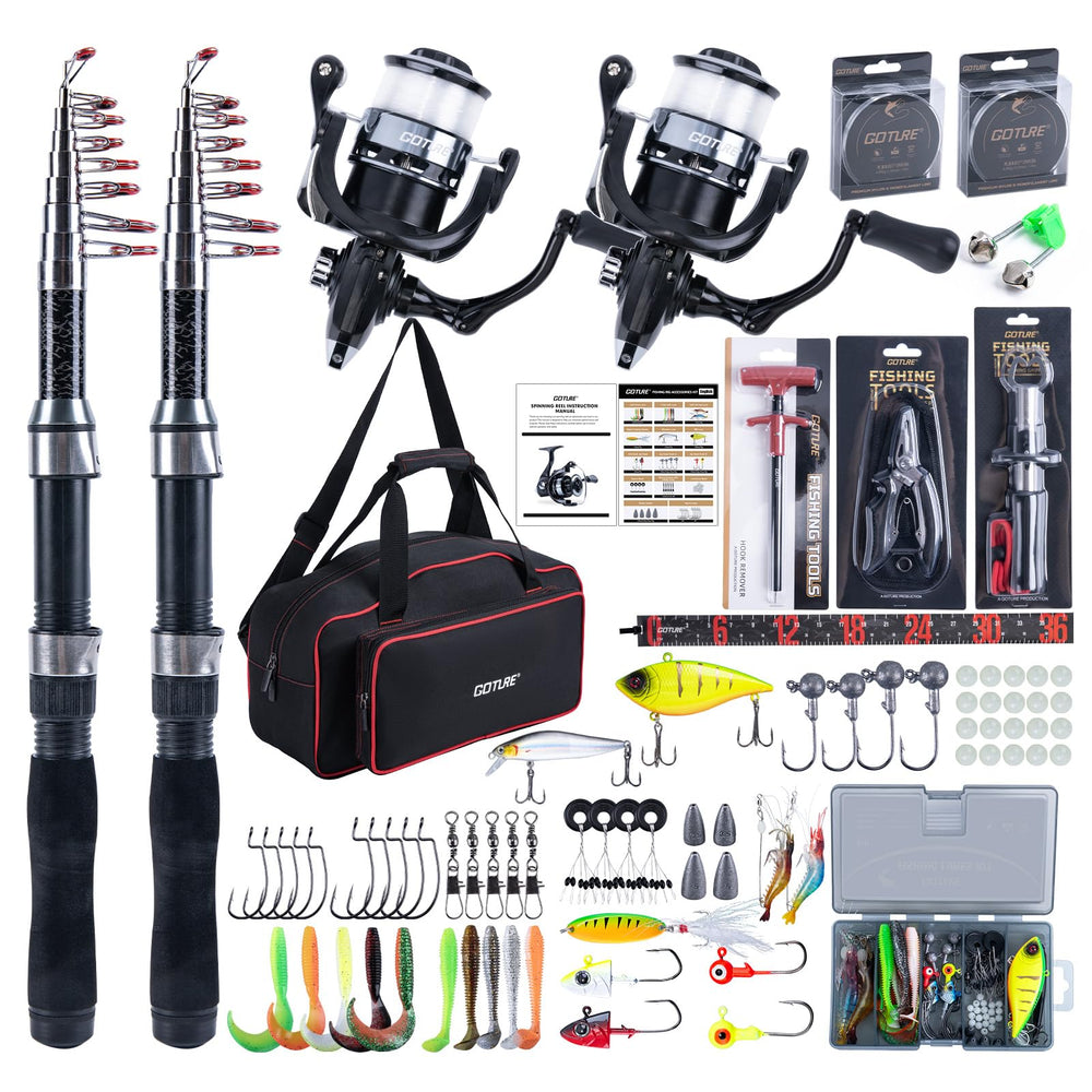 Goture telescopic-rod close-up showing lightweight, travel-friendly design.