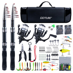 Goture telescopic rod portable close-up highlighting travel-friendly design for on-the-go fishing