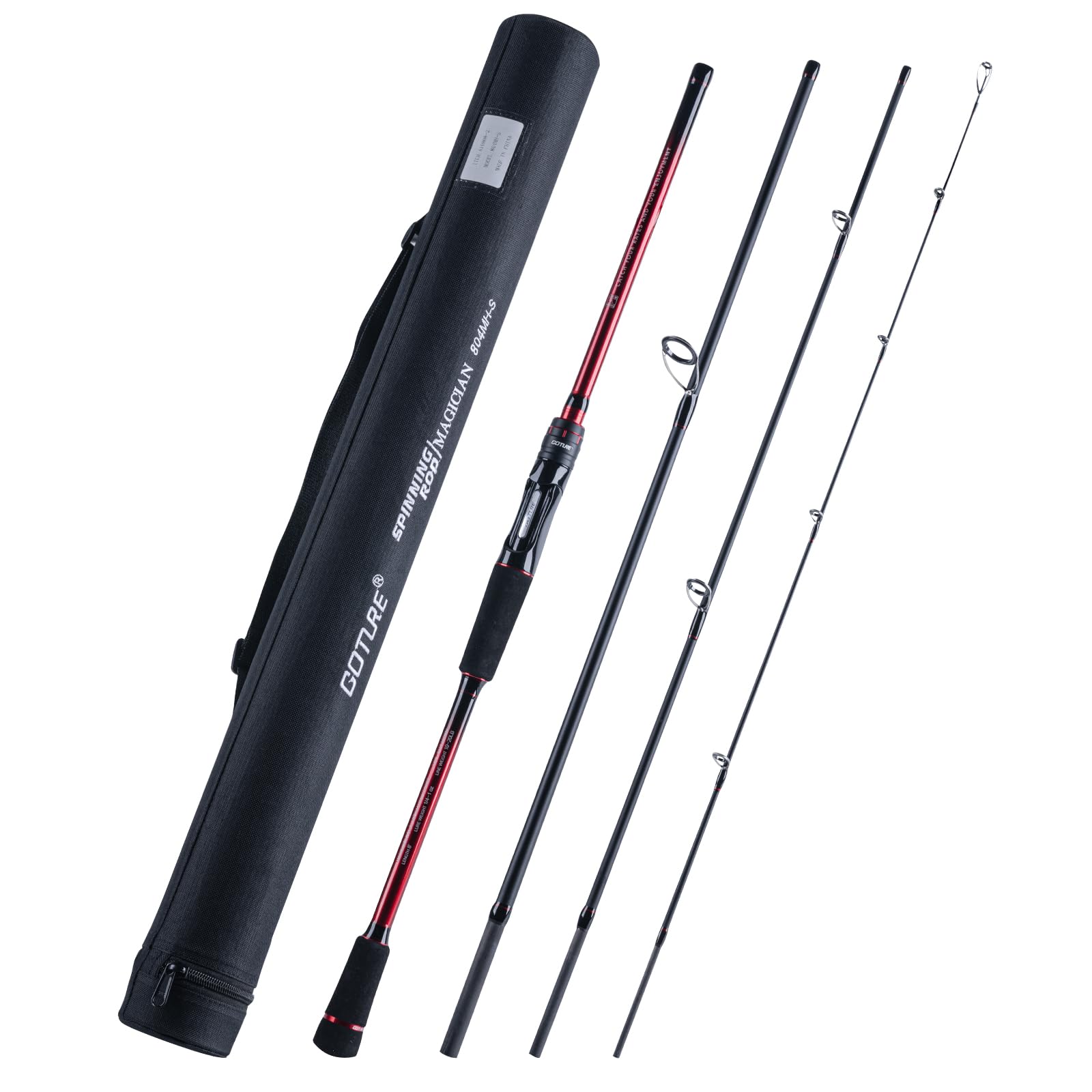 GOTURE travel fishing rod 24T 4-piece assembled