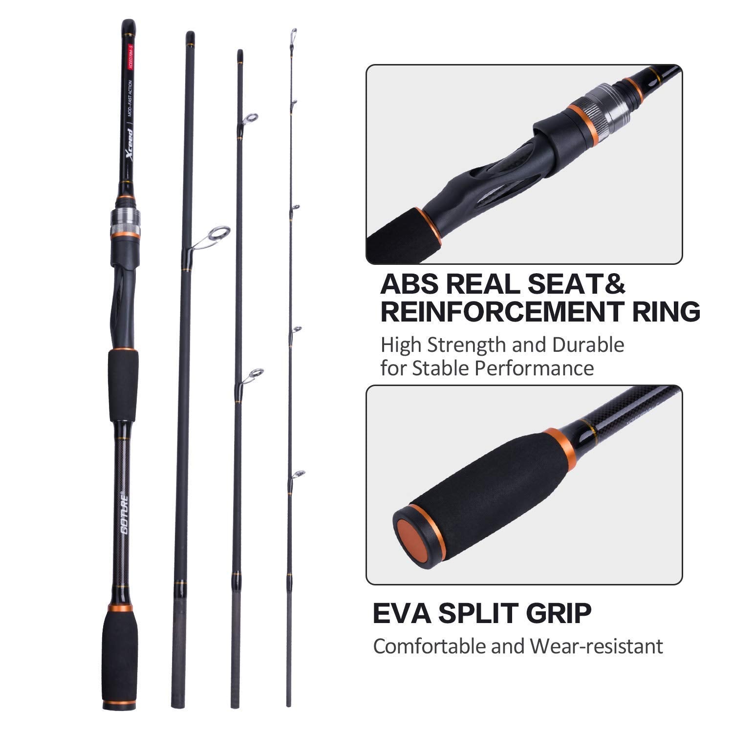 Goture travel rod 30-ton carbon fiber balance sensitivity and strength.