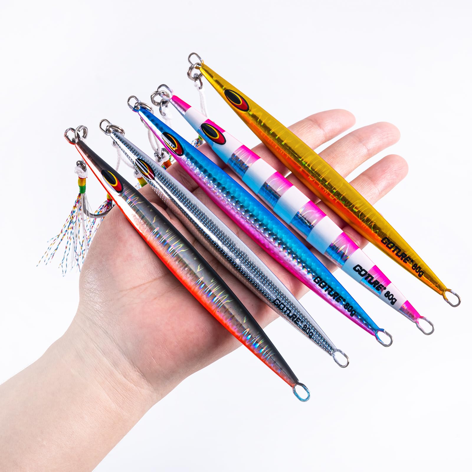 Goture vertical jig designed to target grouper, mackerel, and tuna