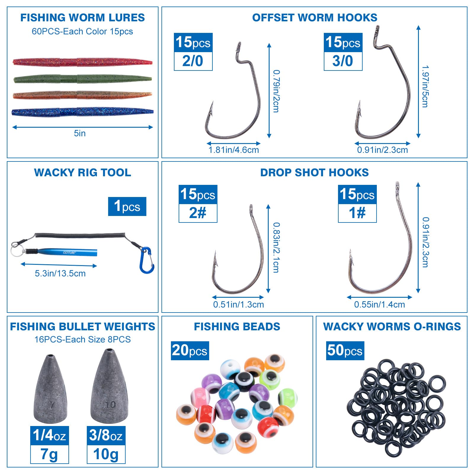 Goture wacky rig tool with anti-rust aluminum construction for reliable rig prep.