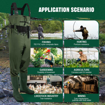Goture waders full ensemble offers waterproof protection for serious anglers in harsh environments.