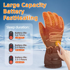 Govllfoz heated gloves back view with even heat distribution across fingers