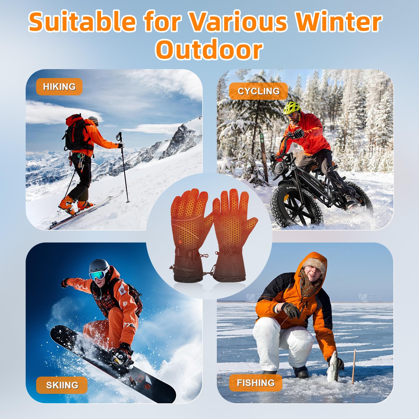 Govllfoz heated gloves touchscreen compatibility lets you use devices
