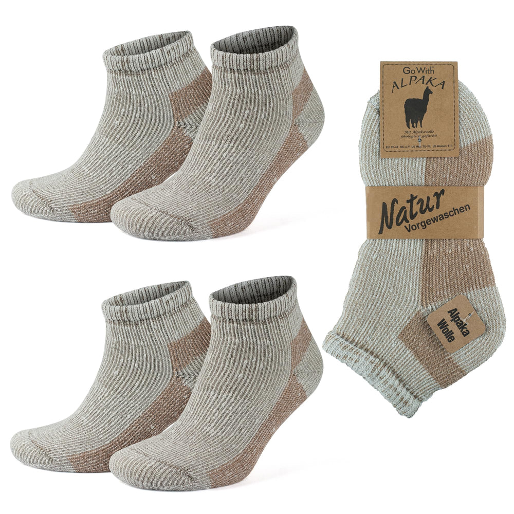 GoWith 2 Pairs Alpaca Wool Socks pack-shot highlighting durable comfort for outdoor use.