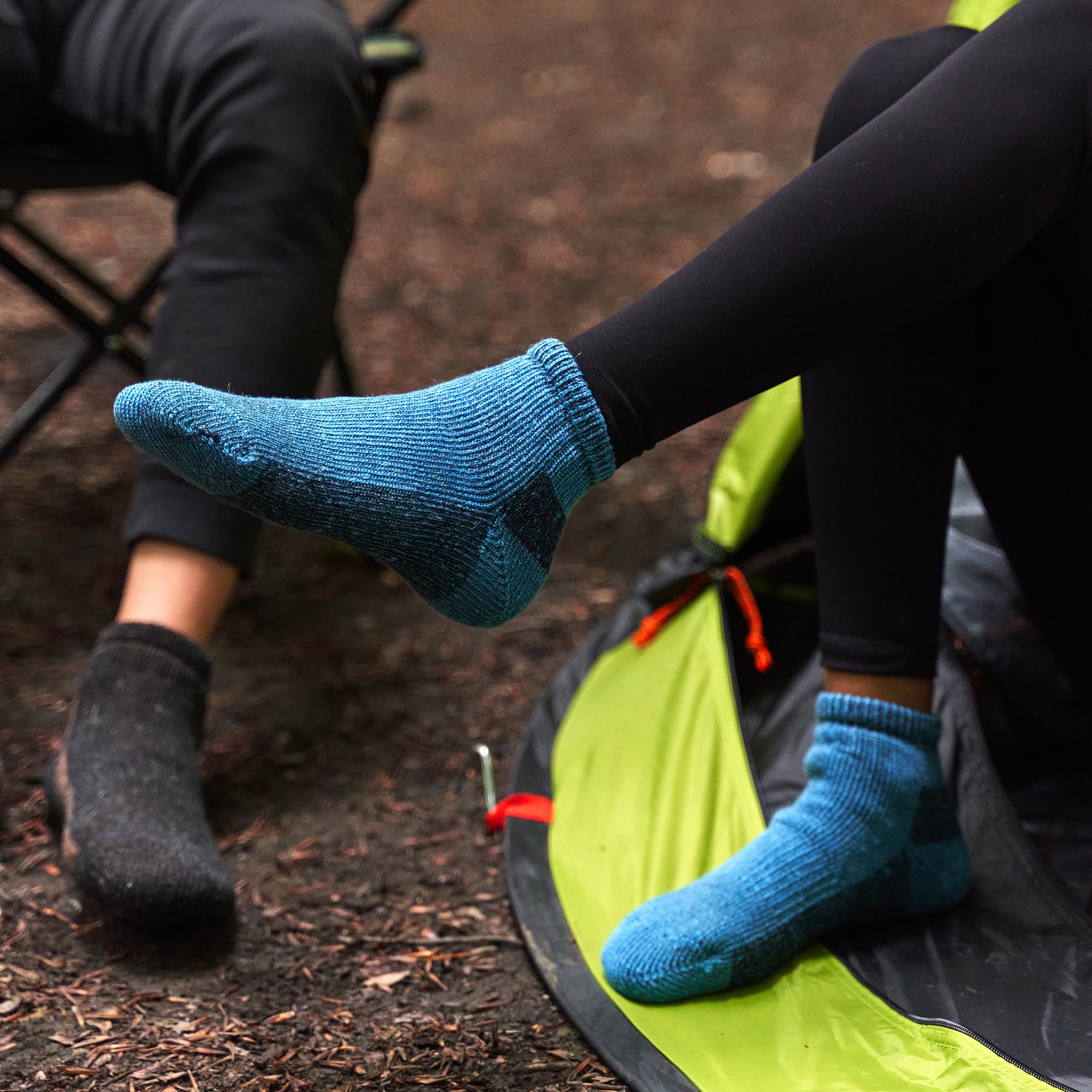 GoWith alpaca wool socks pack interior terry close-up highlighting plush cushioning.