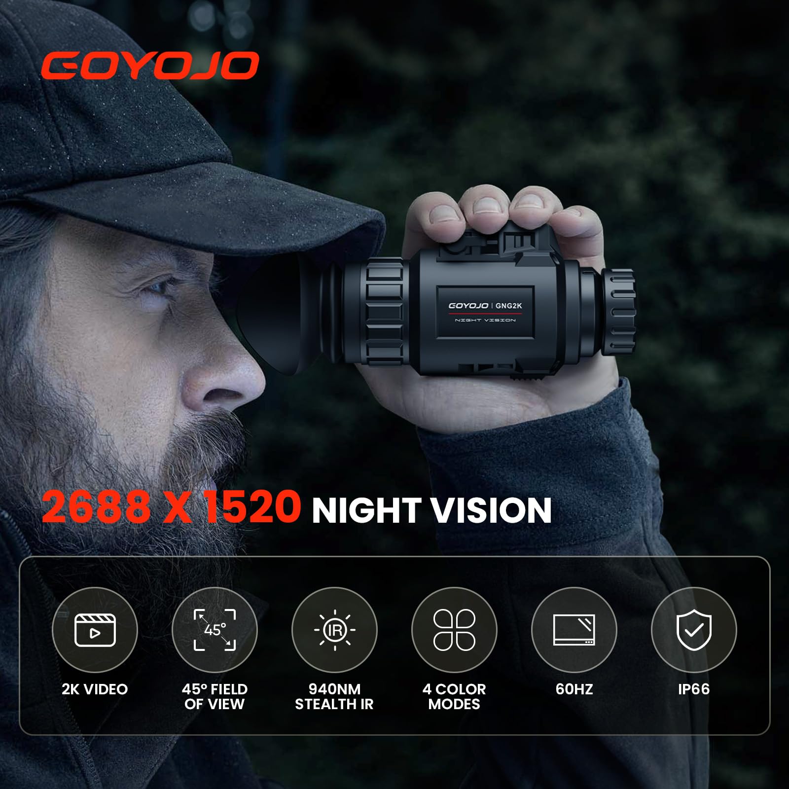 GOYOJO GNG2K 940nm IR illuminator enables covert viewing up to 300 m.