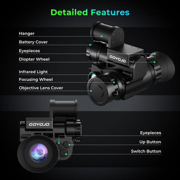 GOYOJO Night Vision Goggles IP66 waterproof for rugged weather