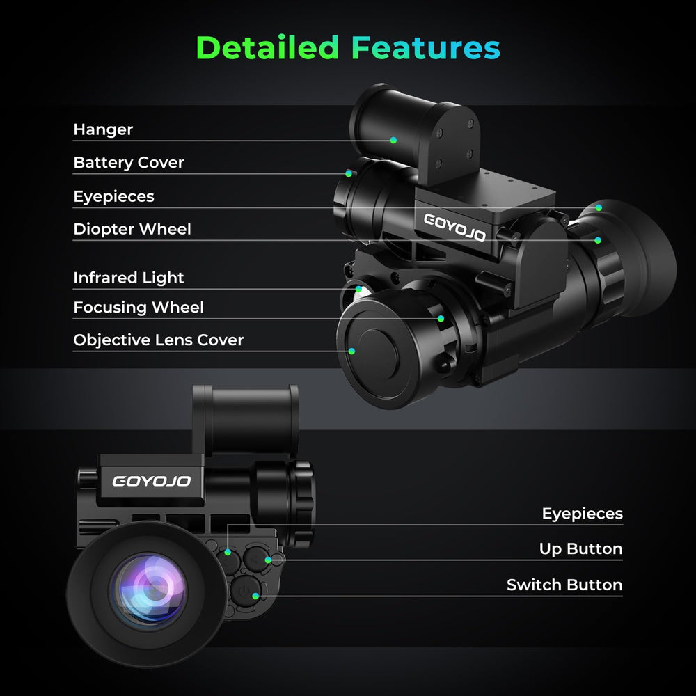 GOYOJO Night Vision Goggles IP66 waterproof for rugged weather