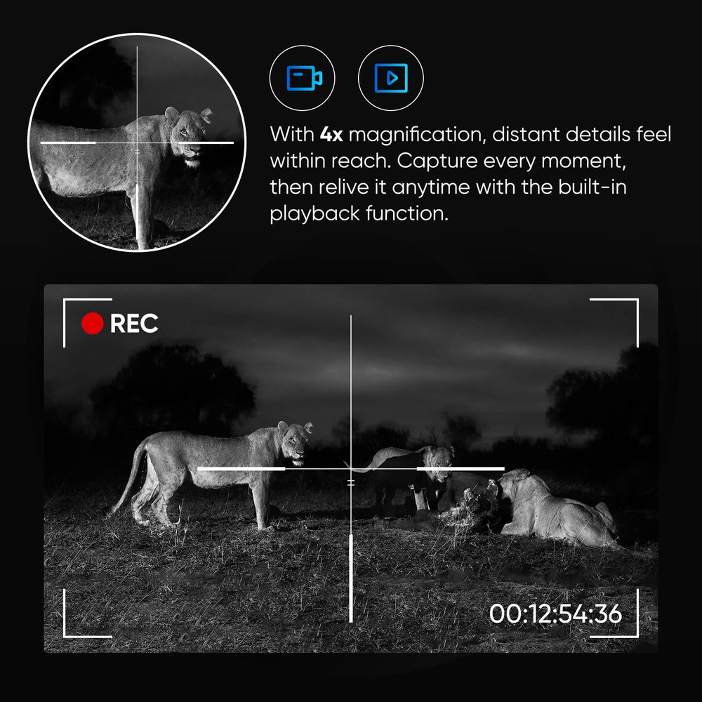 Goyojo Night Vision Scope 4X zoom enables close inspection of distant targets