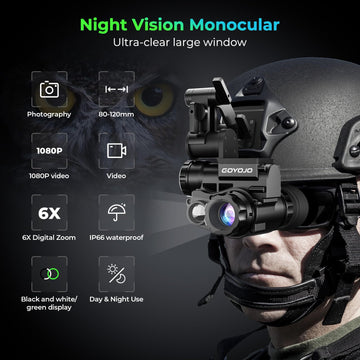 GOYOJO NVG10 helmet attachment enables hands-free operation during outdoor tasks
