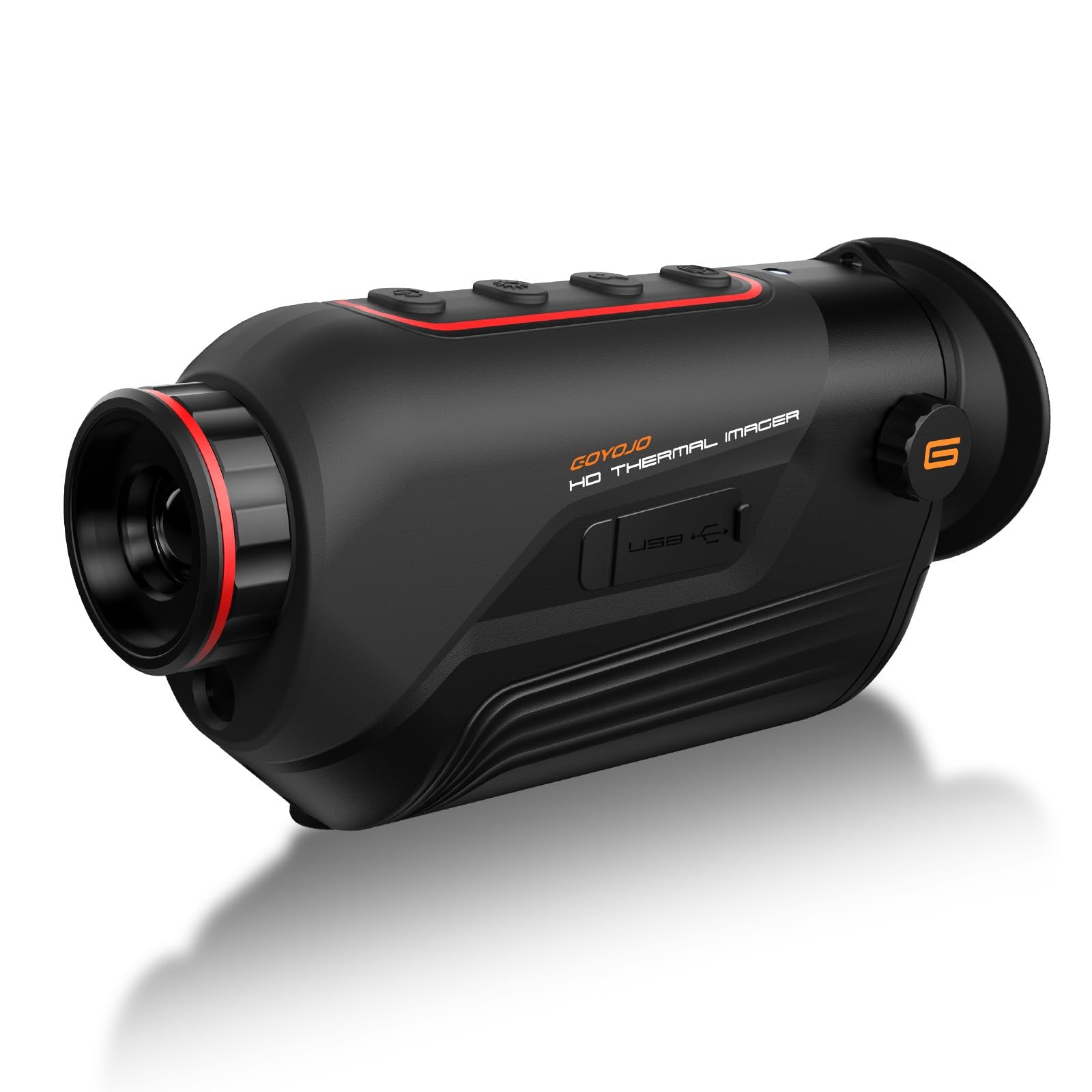 GOYOJO thermal monocular close-up shows crisp imaging for wildlife detection.