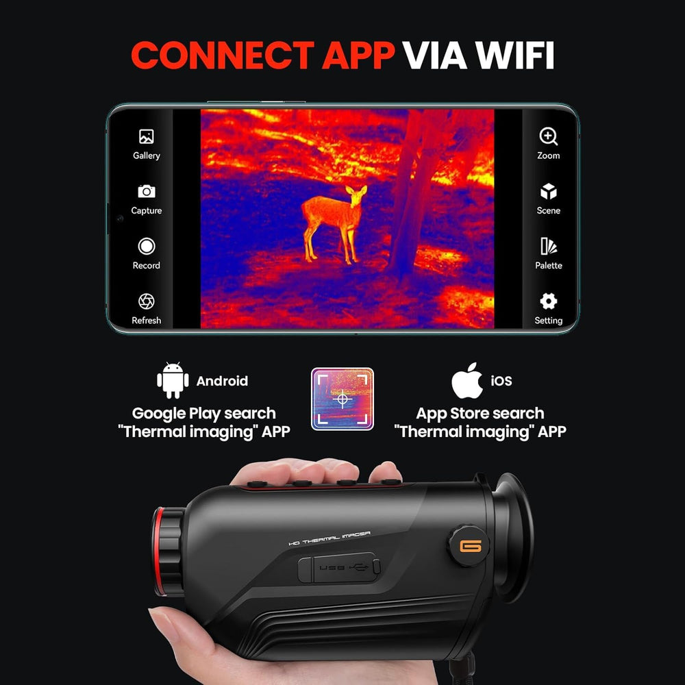 GOYOJO thermal monocular hunting scenario shows practical field use.