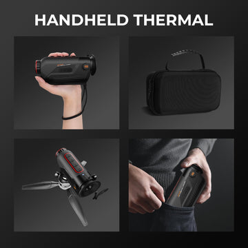 GOYOJO thermal monocular portable-pack image suggests easy carrying in outdoor trips.