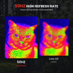GOYOJO thermal monocular zoom-dial image reveals up to 8x digital zoom for targets.