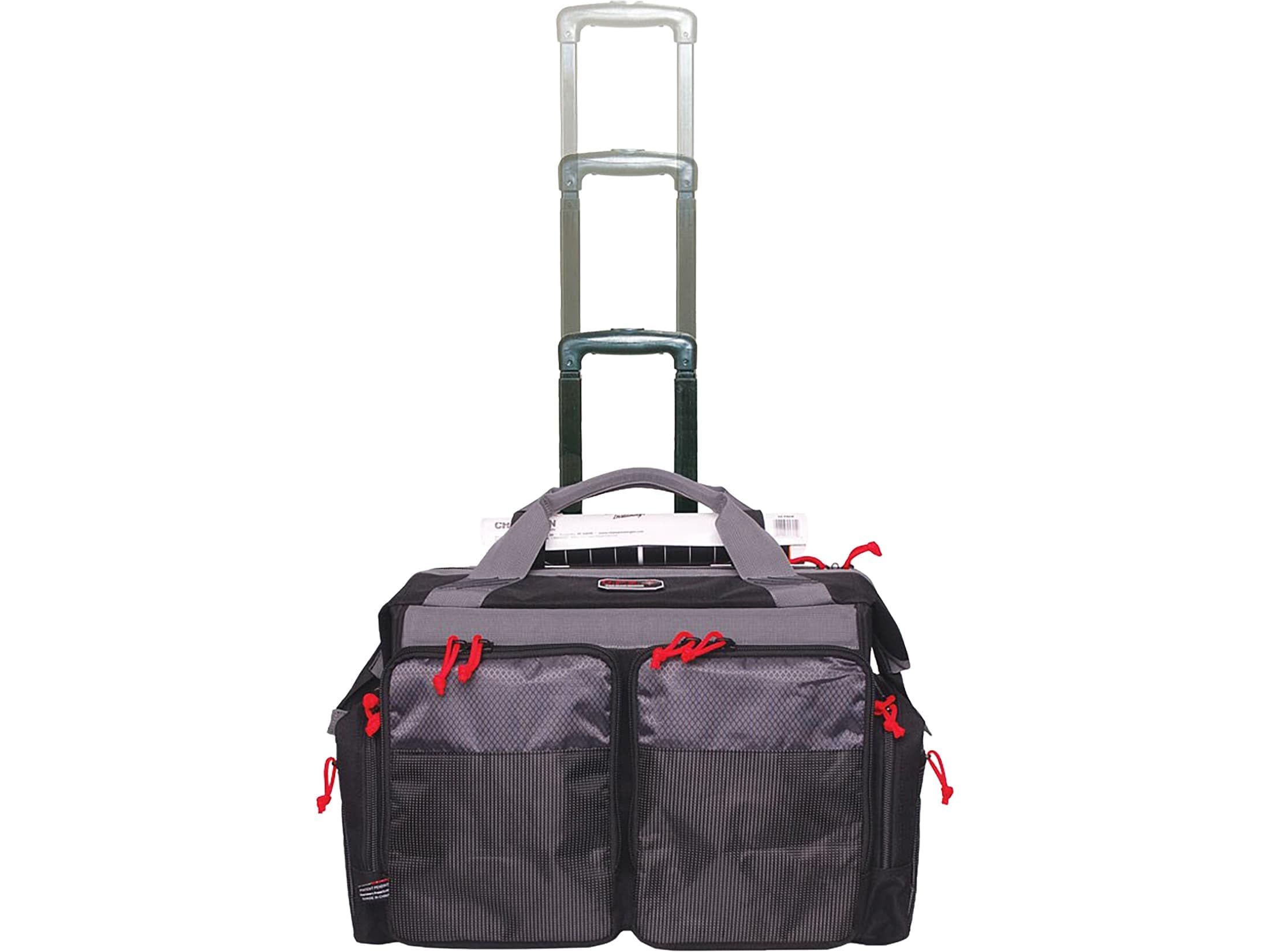 G.P.S. bag with oversized ATV wheels handles gravel parking lots smoothly.