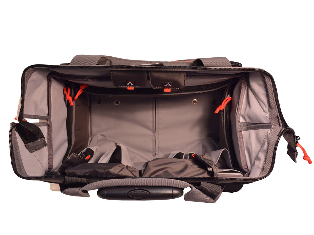 G.P.S. bag includes lockable zippers for added security during travel.