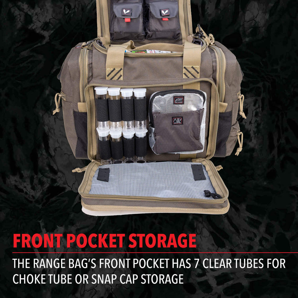 Waterproof rain cover deployed on the olive GPS bag