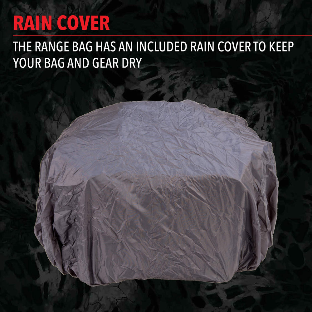 Lockable heavy-duty zippers on the olive GPS range bag