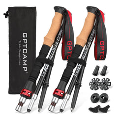 GPTCAMP Nordic Walking Stick TPZ-1 collapsed for easy packing and travel