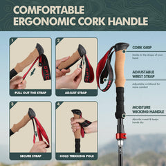 GPTCAMP TPZ-1 at extended height shows adjustable length for tall hikers