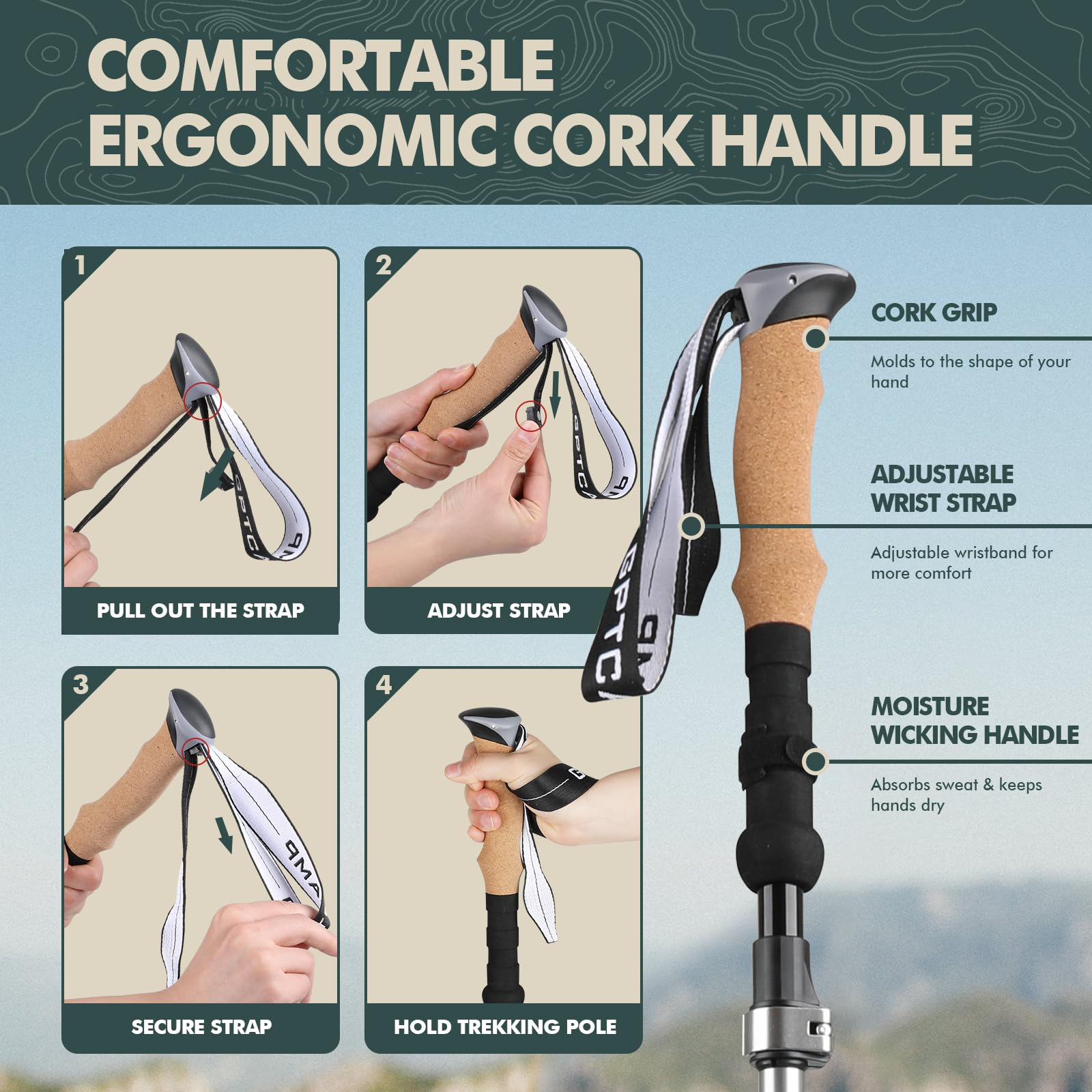 GPTCAMP Nordic TPZ-1 extended height for versatile terrain use.