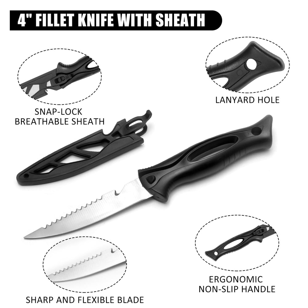 Close-up of stainless steel GPUSFAK fishing plier set