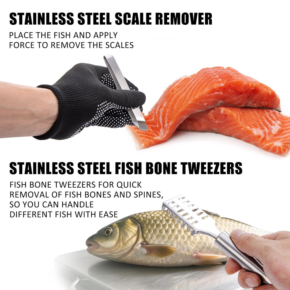 Complete GPUSFAK 10-piece fishing tool kit laid out with components