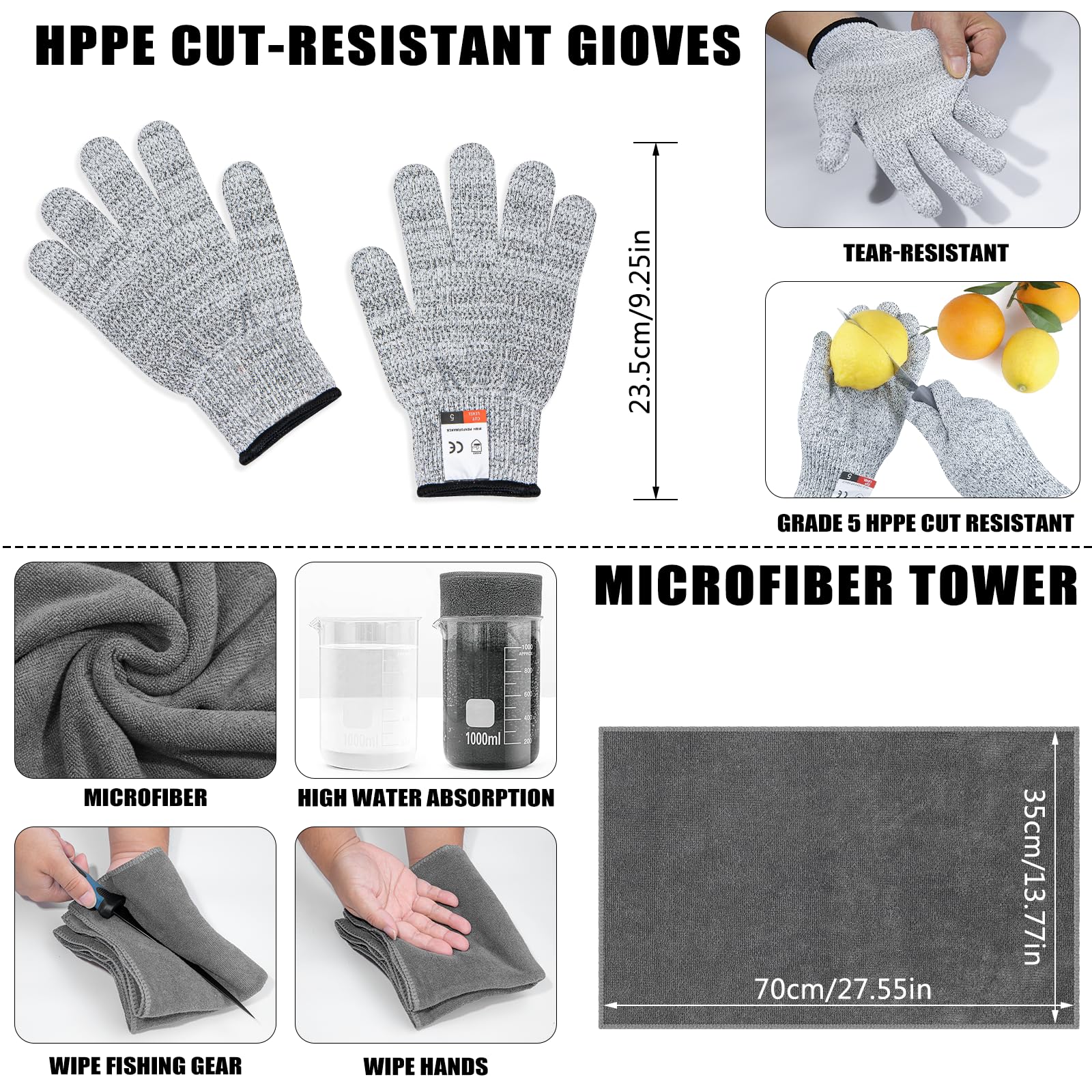 Anti-cutting gloves for safe handling