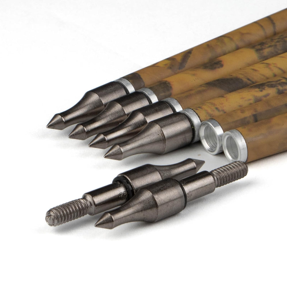 GQT removable 100 grain screw-in tip with O-ring demonstrates easy replacement.