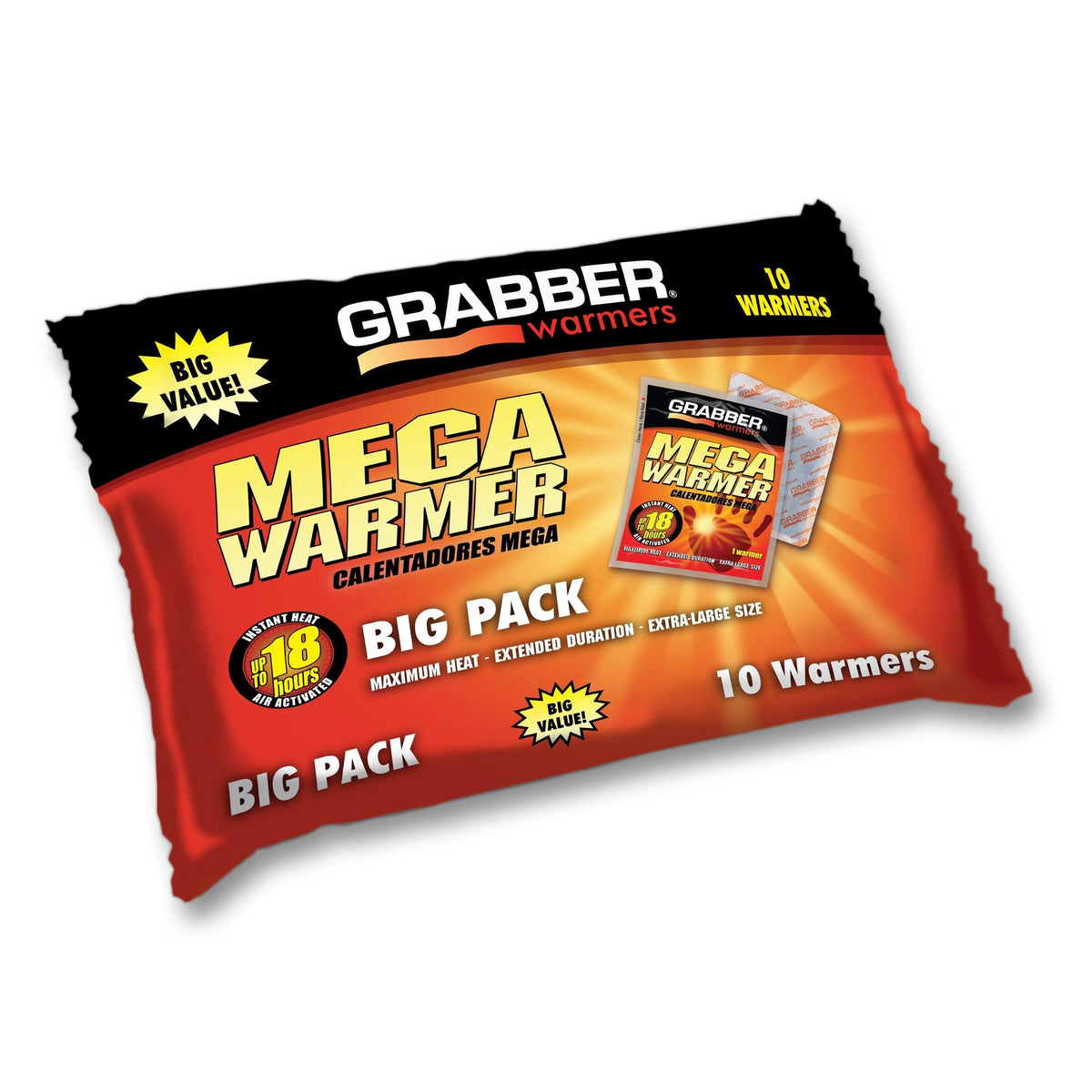 Grabber 18 Hour Body Warmer pack front view for reliable outdoor warmth