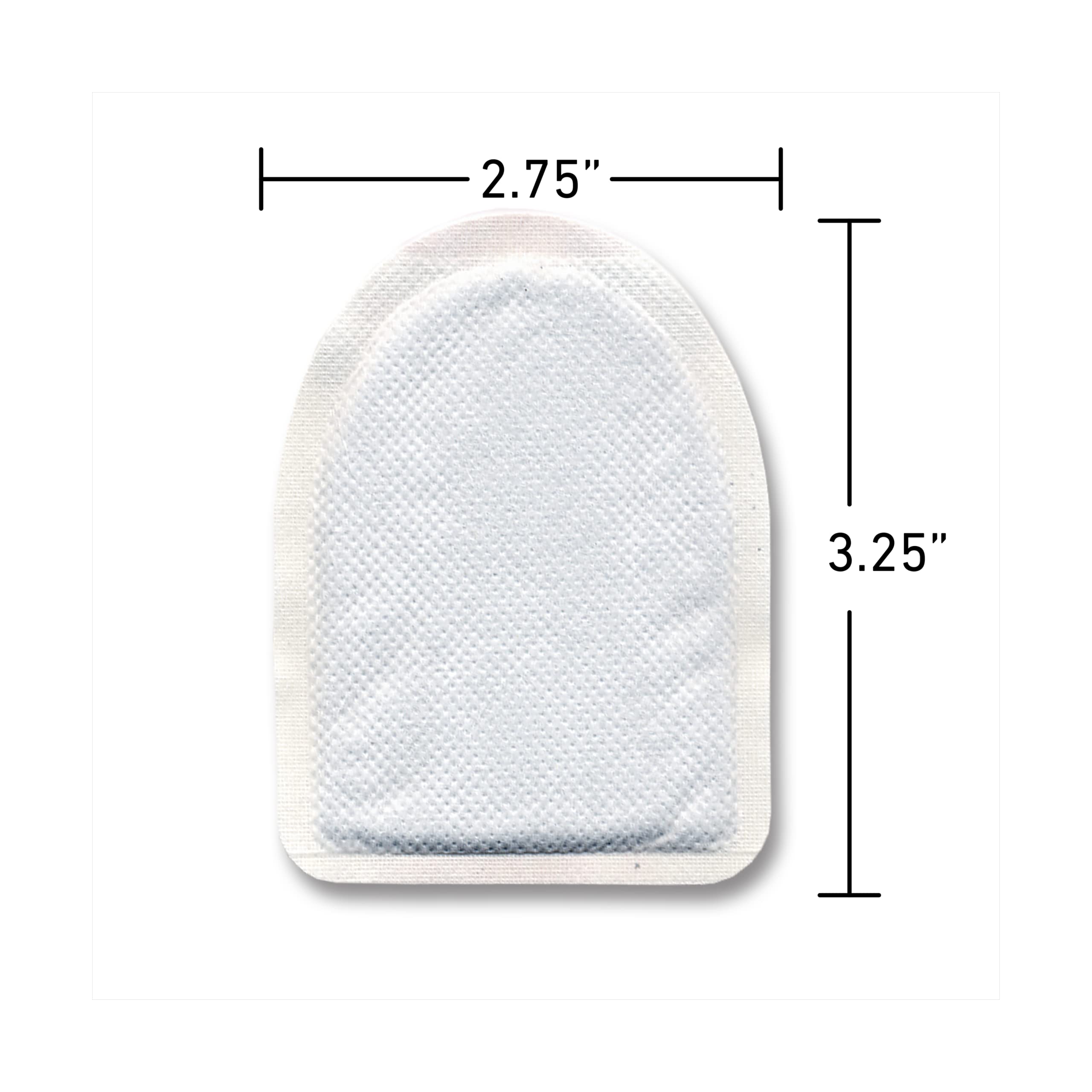 Grabber air activated toe warmers close up showing heat on activation.
